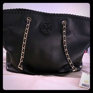 Tory Burch Marion East West Black Tote